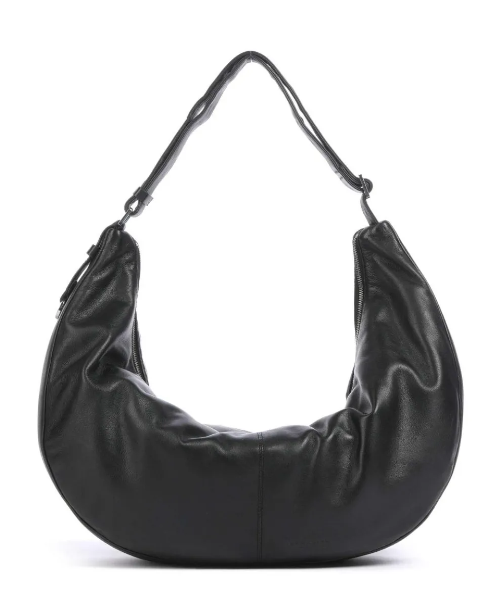Moon Sheep Natural L Hobo bag sheepskin leather black