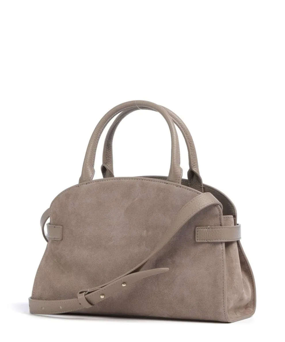 Sabine Suede Handbag brushed cow leather taupe