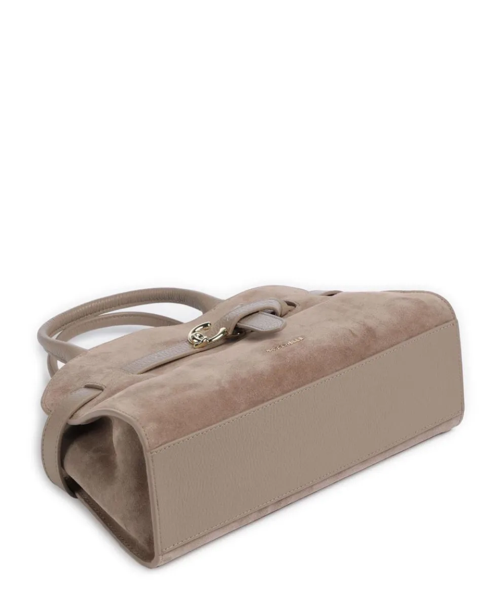 Sabine Suede Handbag brushed cow leather taupe