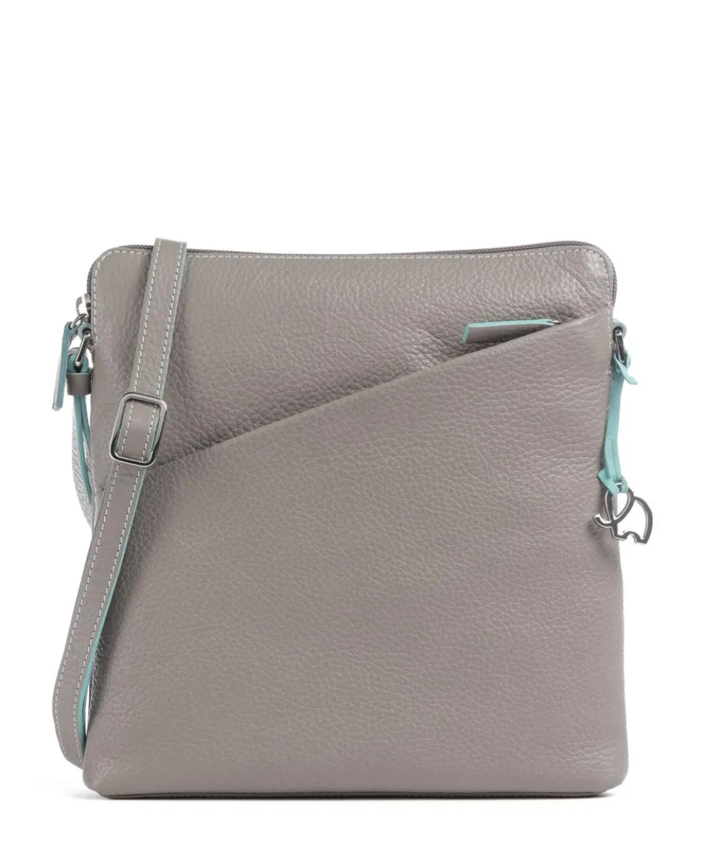 Milano Crossbody bag grained leather grey