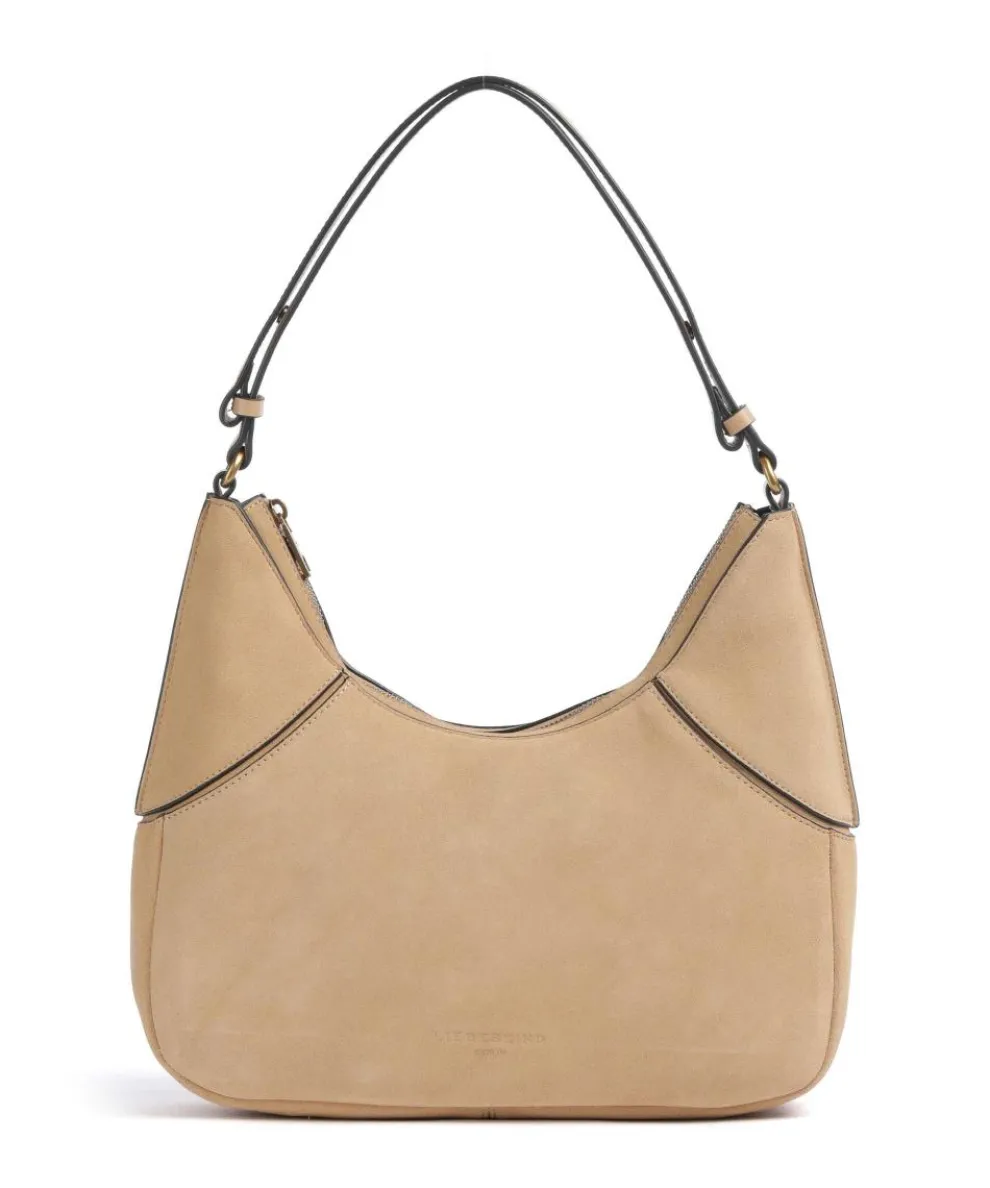 Lilly Suede S Hobo bag velour leather beige