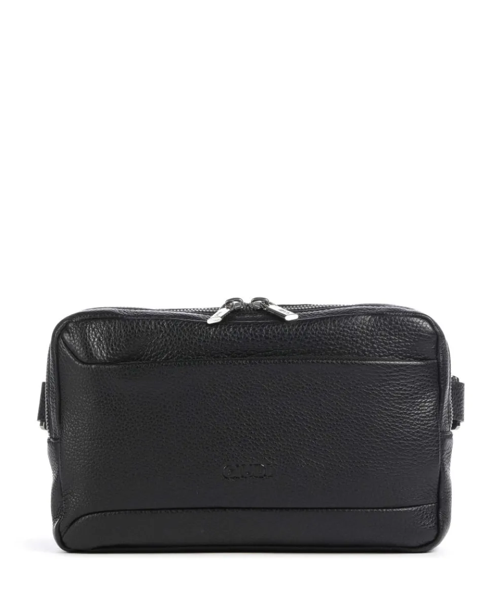 Fanny pack grained calfskin black