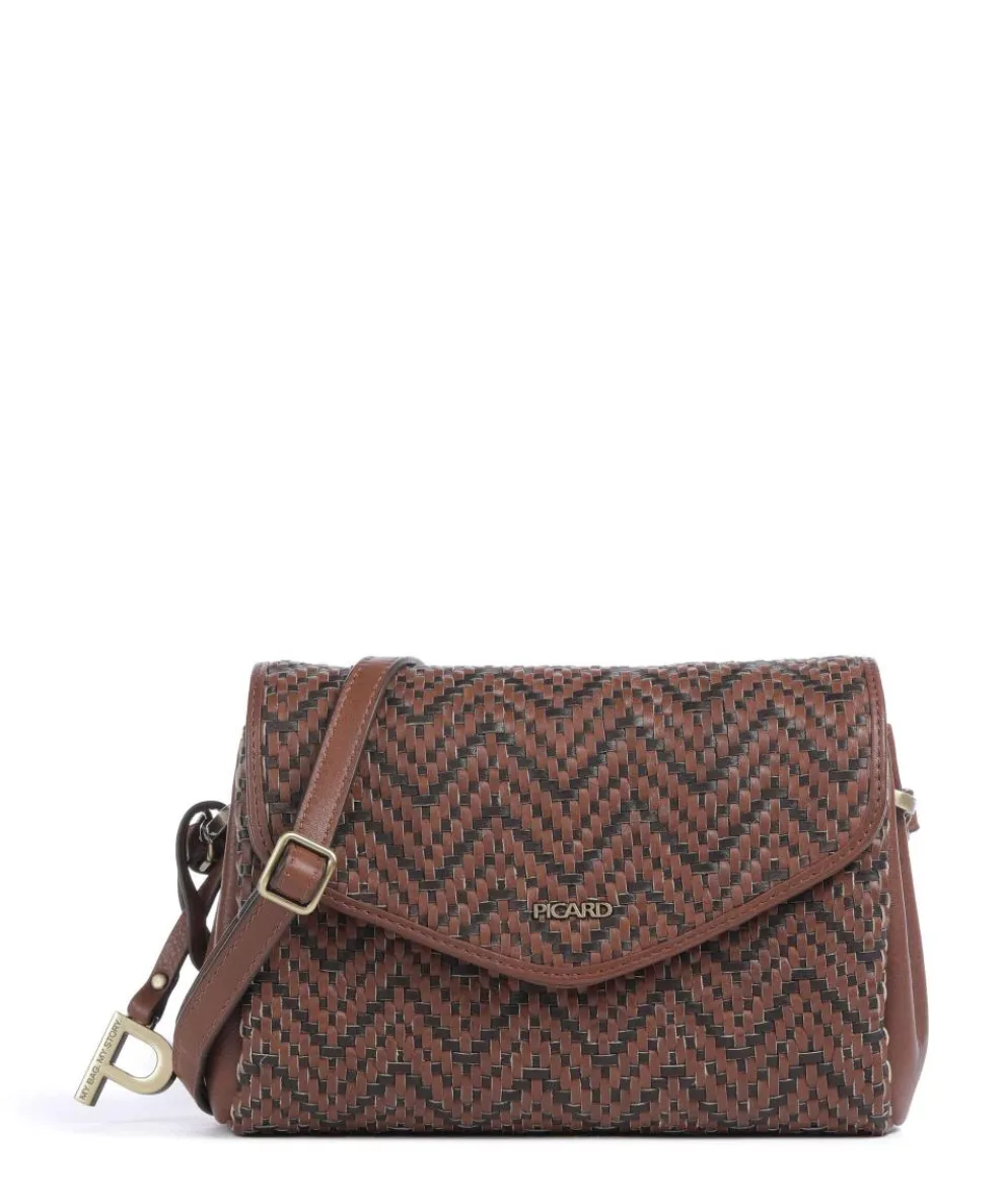 Samos Crossbody bag fine grain cow leather brown