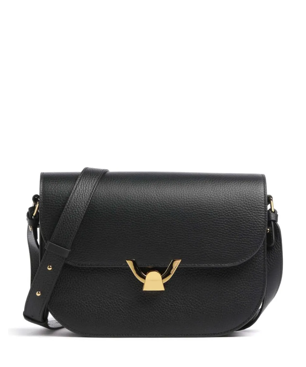 Dew Shoulder bag grained leather black