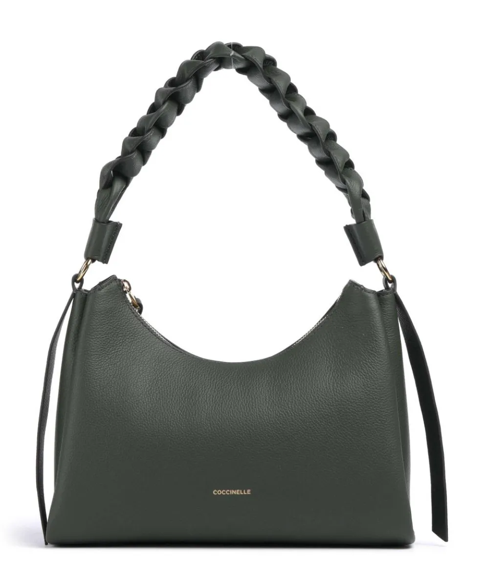 Boheme Grana Double Shoulder bag grained leather dark green