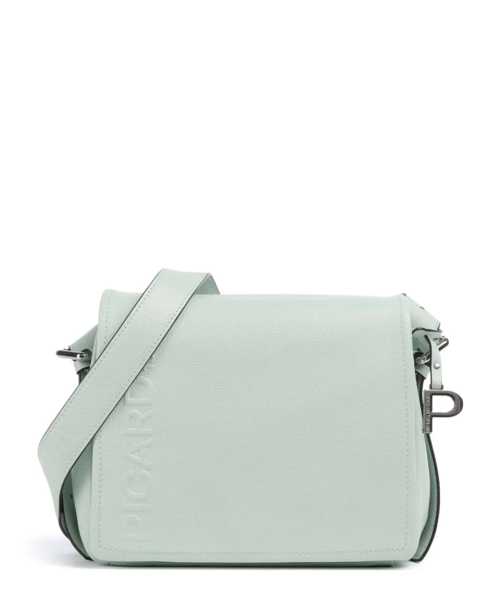 Zoom Crossbody bag grained cow leather mint green
