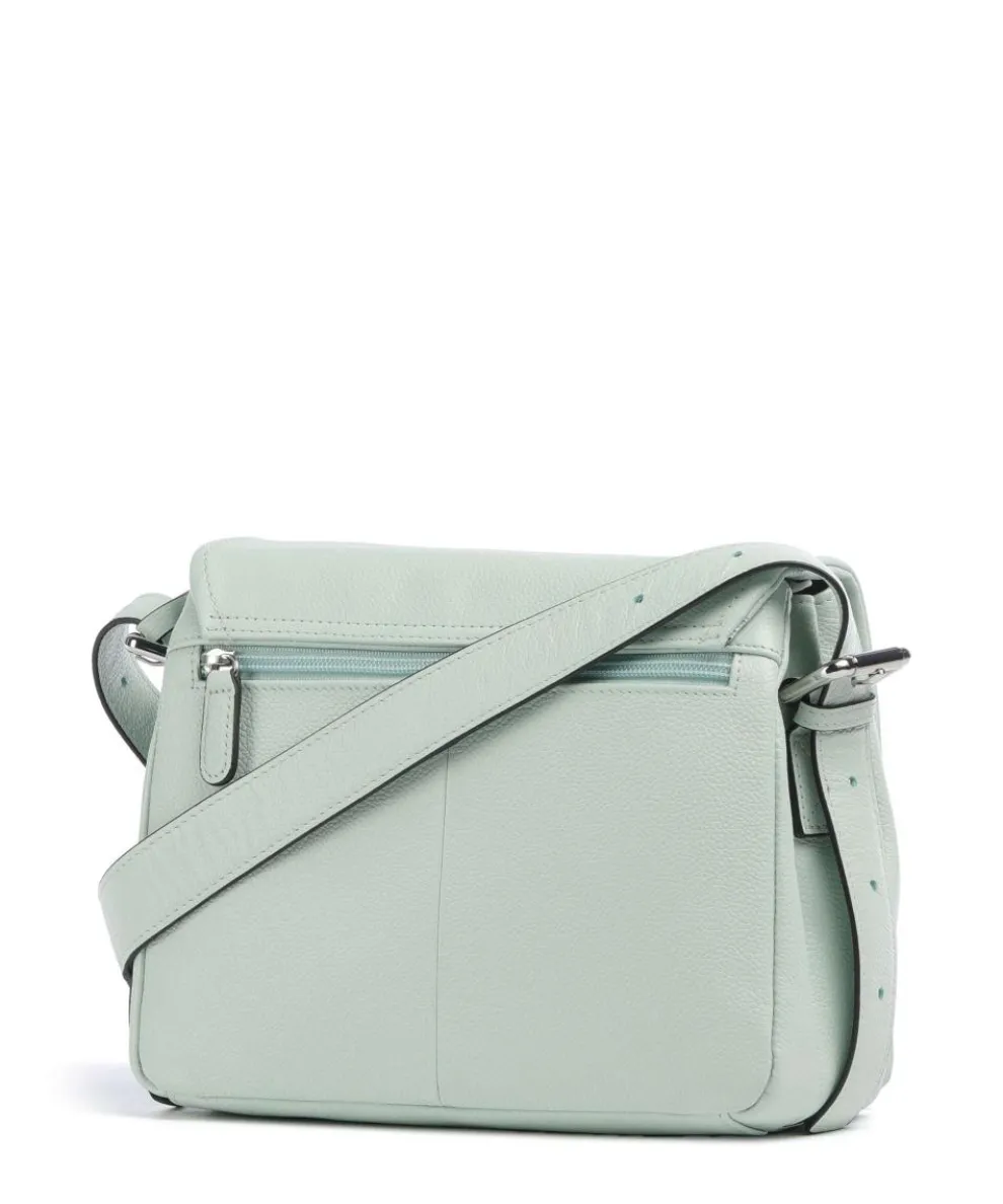 Zoom Crossbody bag grained cow leather mint green