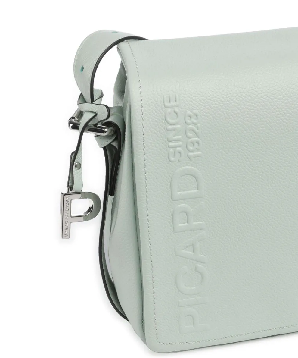 Zoom Crossbody bag grained cow leather mint green
