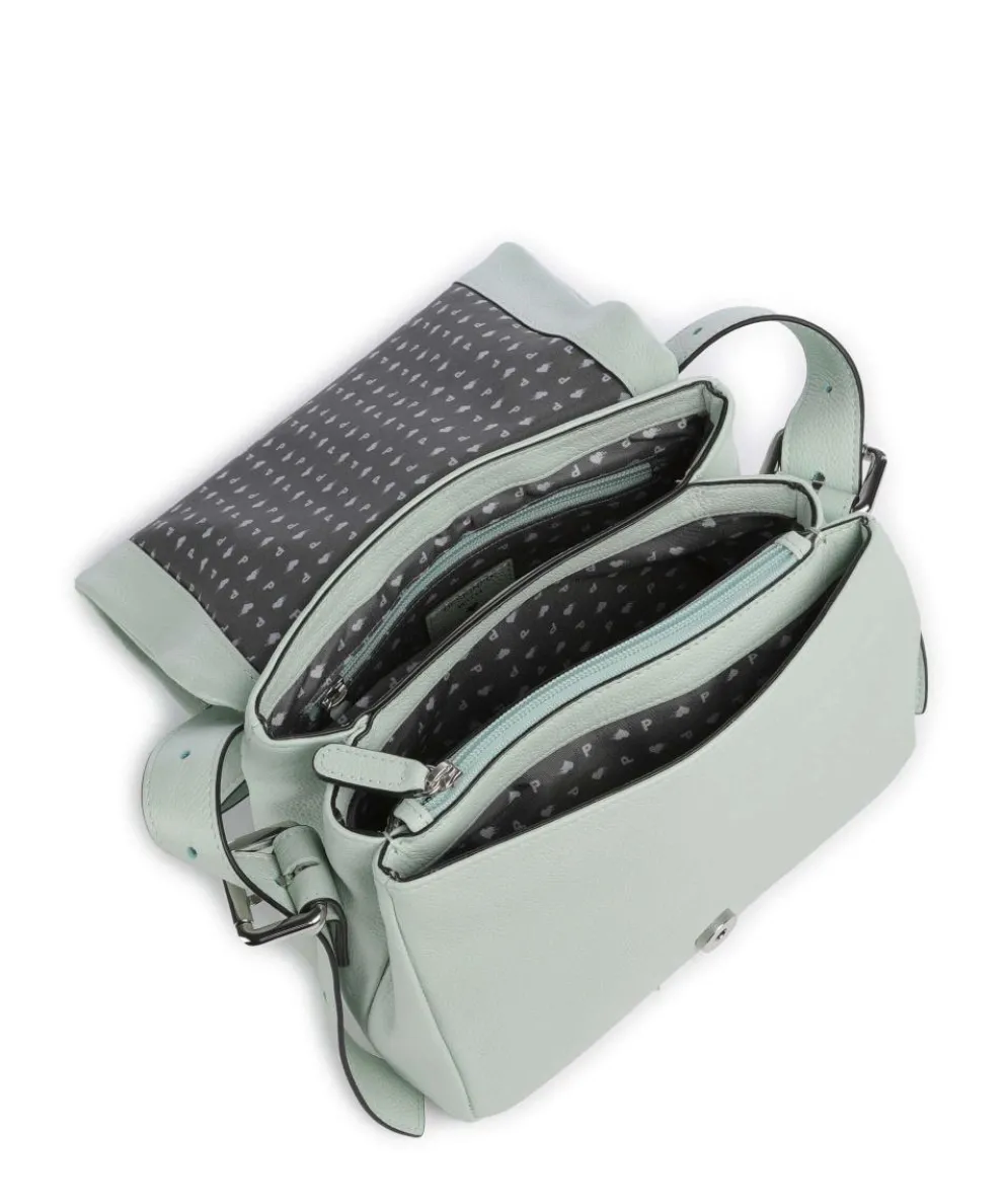Zoom Crossbody bag grained cow leather mint green