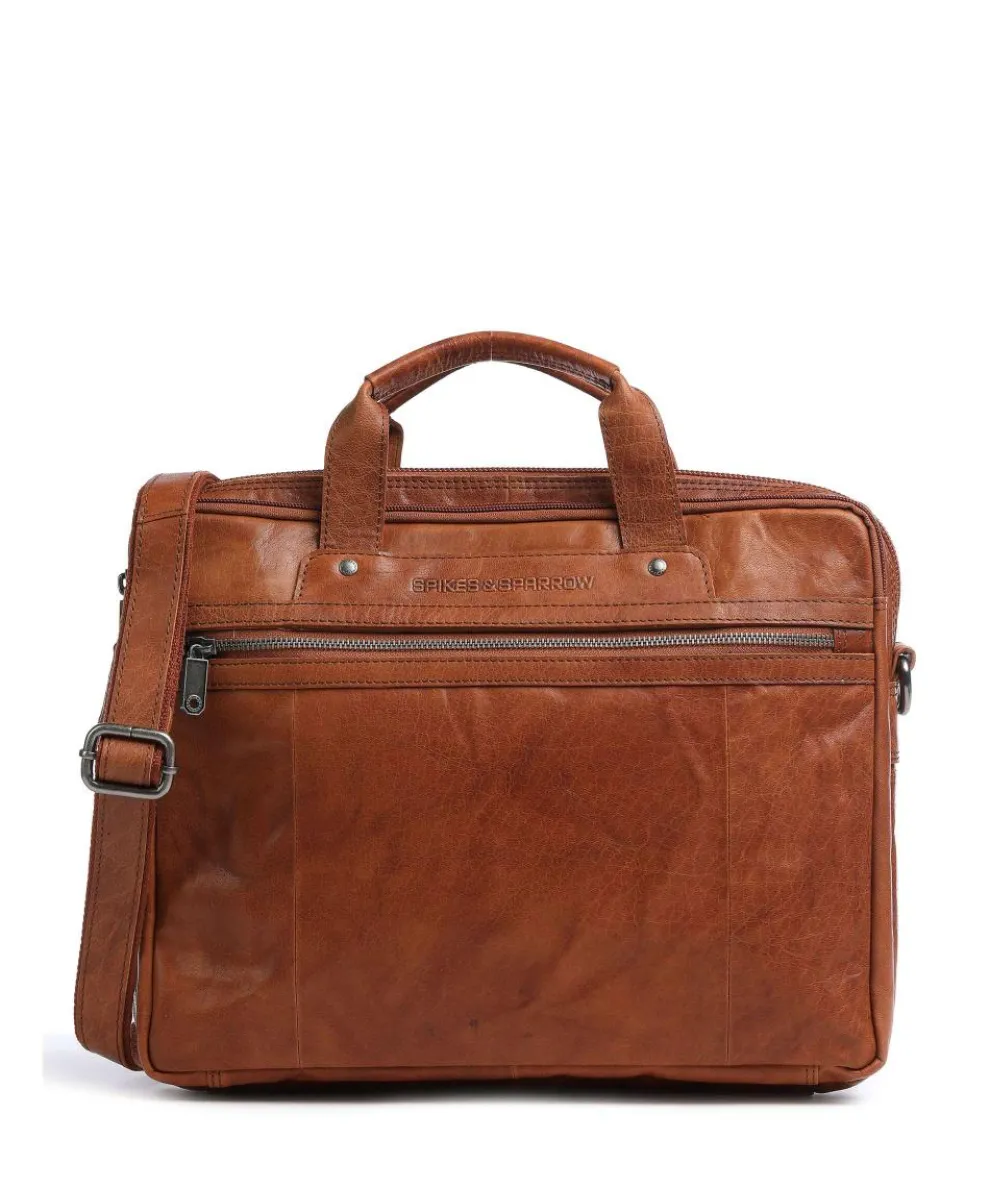 Bronco Briefcase 15″ grained leather cognac