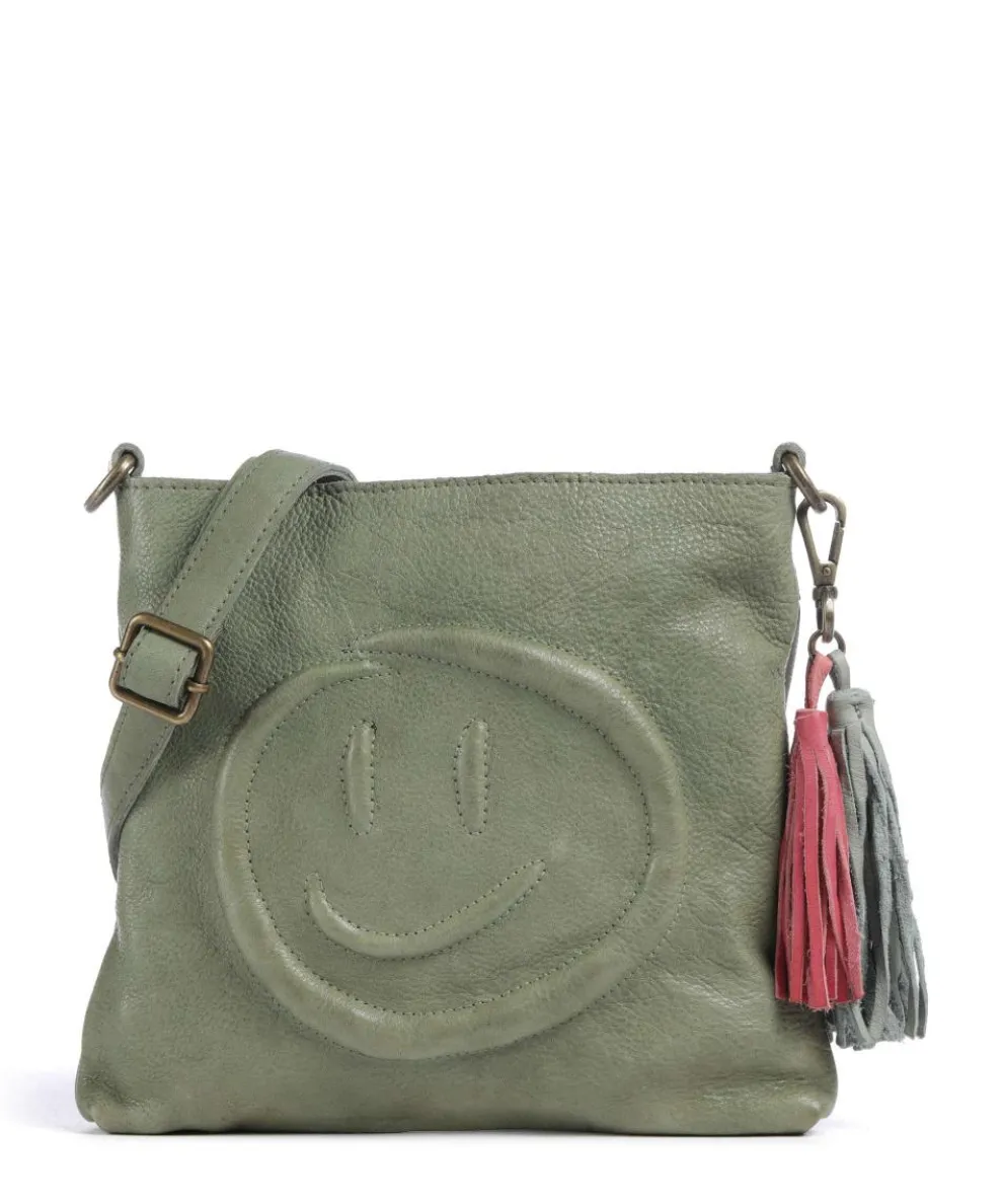 Lachnerstrasse 4 Crossbody bag grained cow leather green
