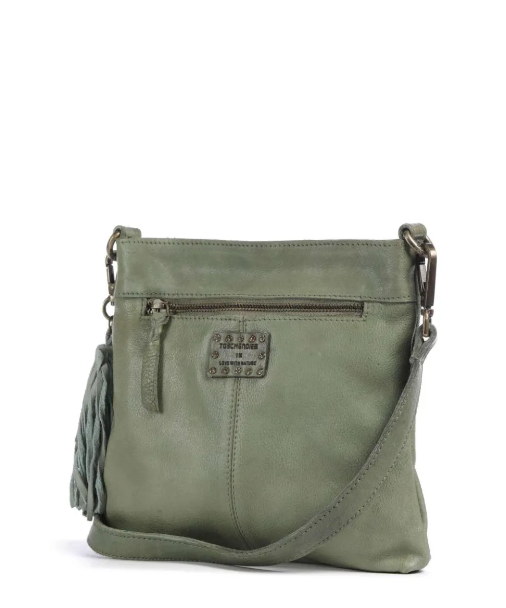 Lachnerstrasse 4 Crossbody bag grained cow leather green