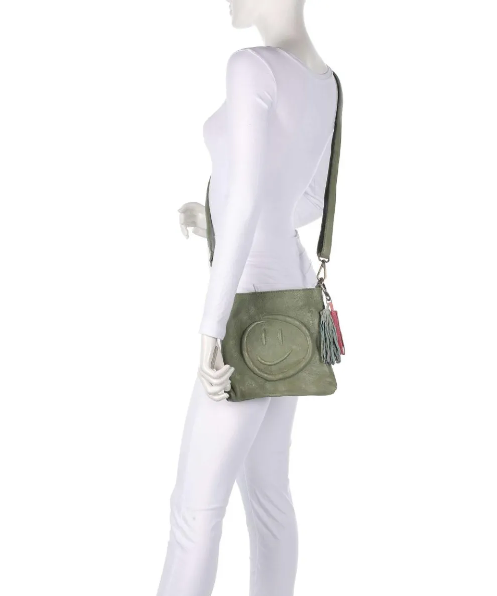 Lachnerstrasse 4 Crossbody bag grained cow leather green