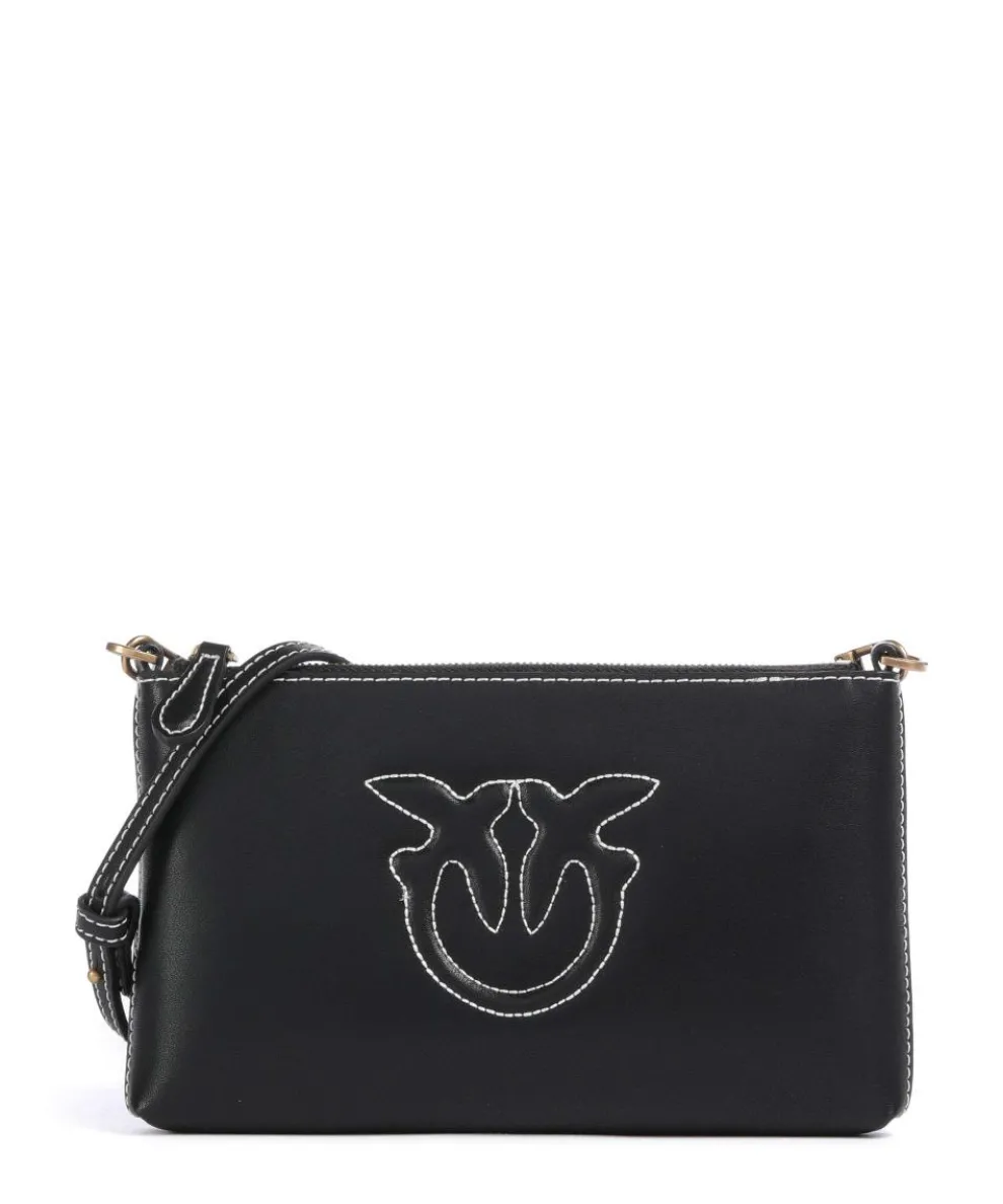 Flat Mini Crossbody bag softly grained calfskin black