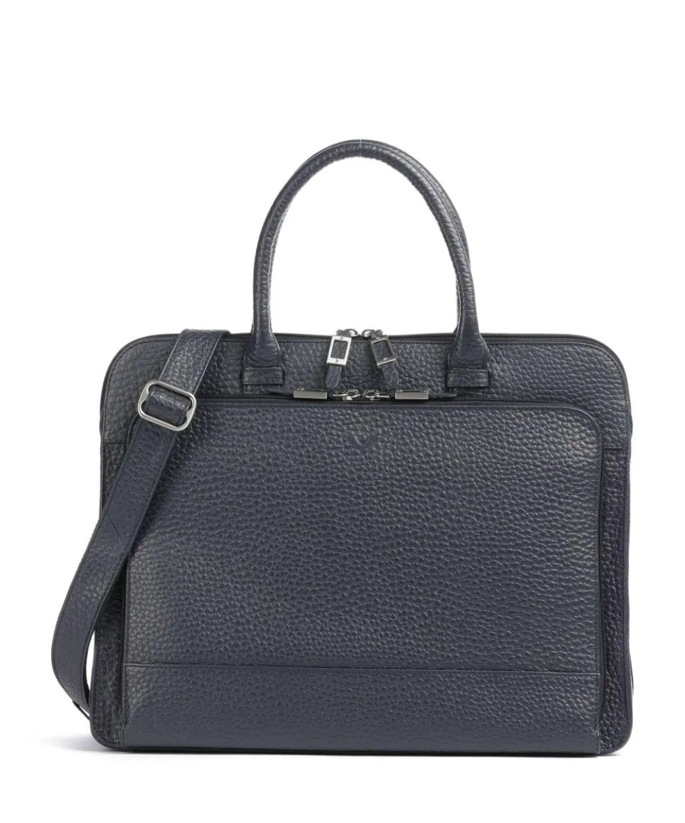 Hirsch Danielle Briefcase 15″ grained leather dark blue