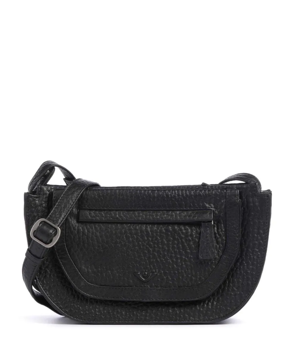 Hirsch Marina Crossbody bag grained leather black