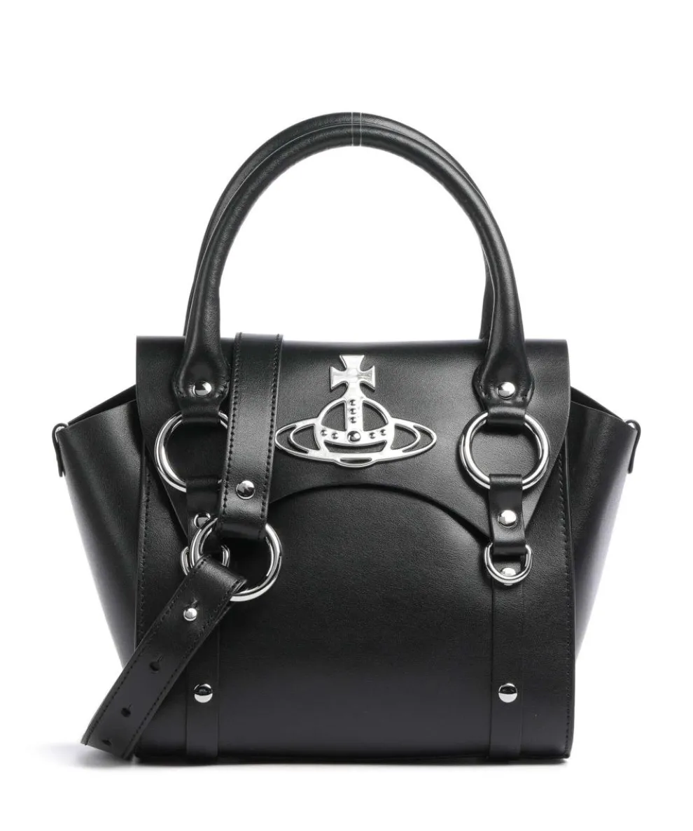 Betty Smooth Small Handbag fine grain cow leather black