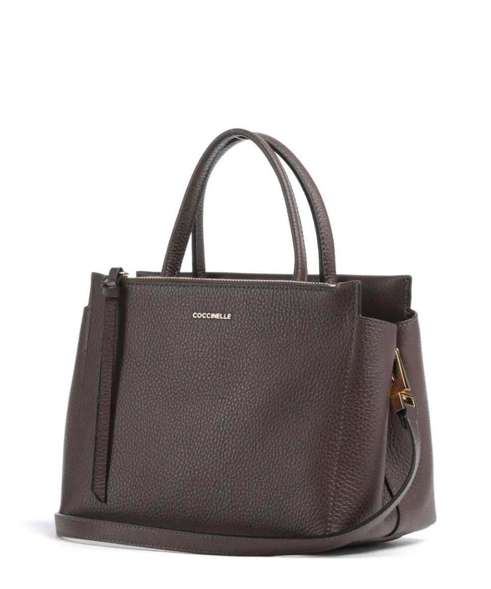 Arlettis Handbag grained cow leather dark brown