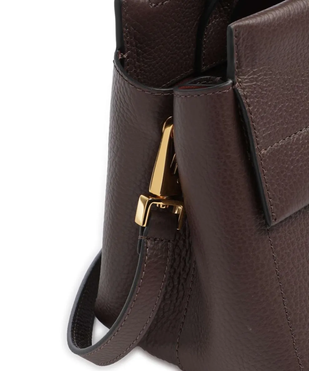 Arlettis Handbag grained cow leather dark brown