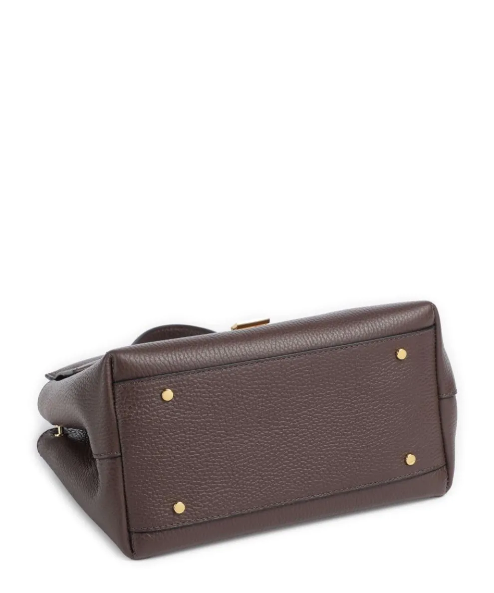 Arlettis Handbag grained cow leather dark brown