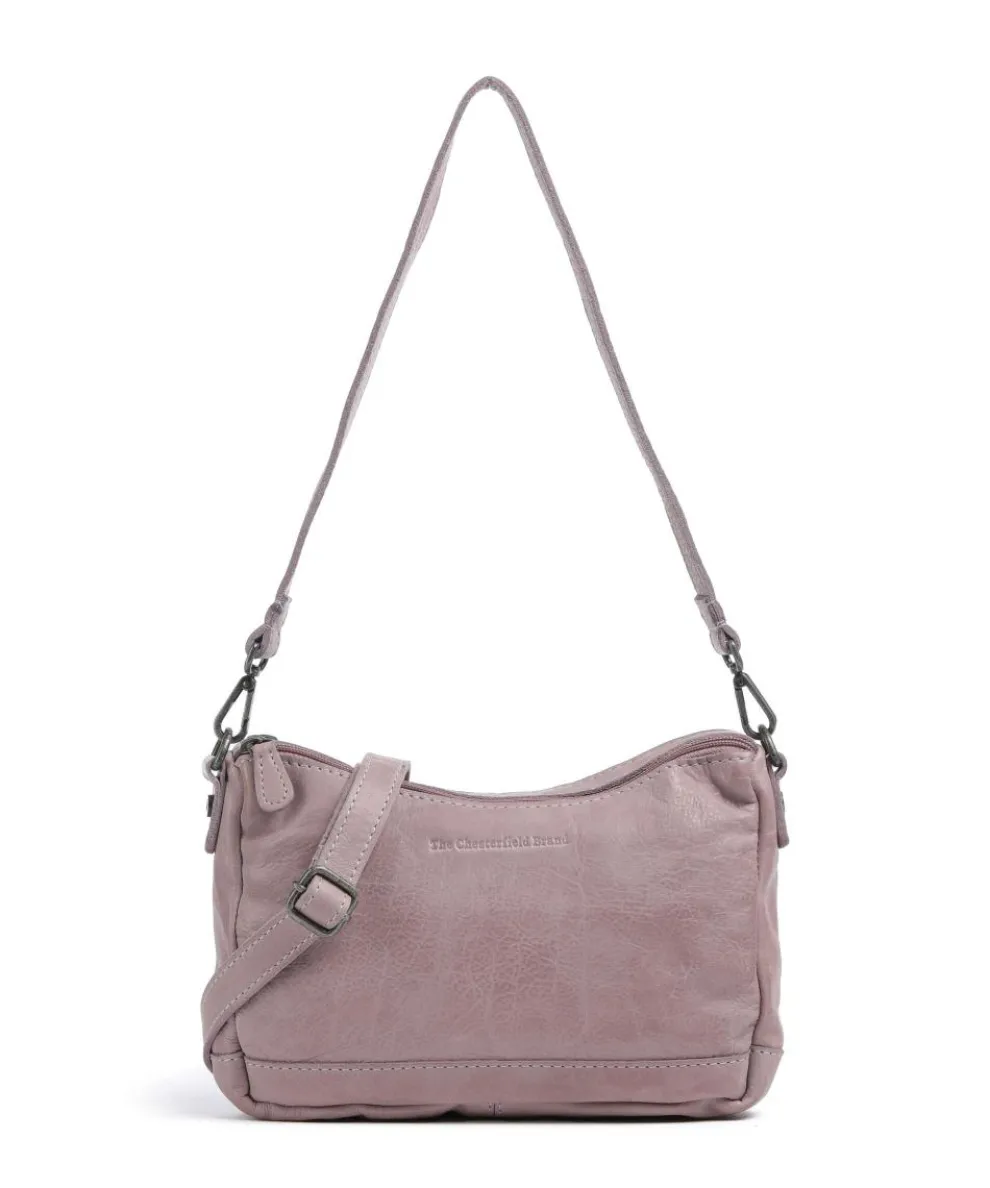 Washed Waxed Cow Irving Shoulder bag grained cow leather lavender