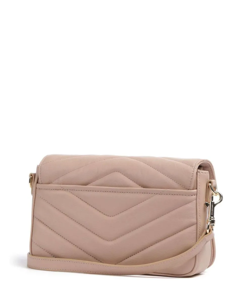 Soft Matelassé Crossbody bag soft cow leather nude