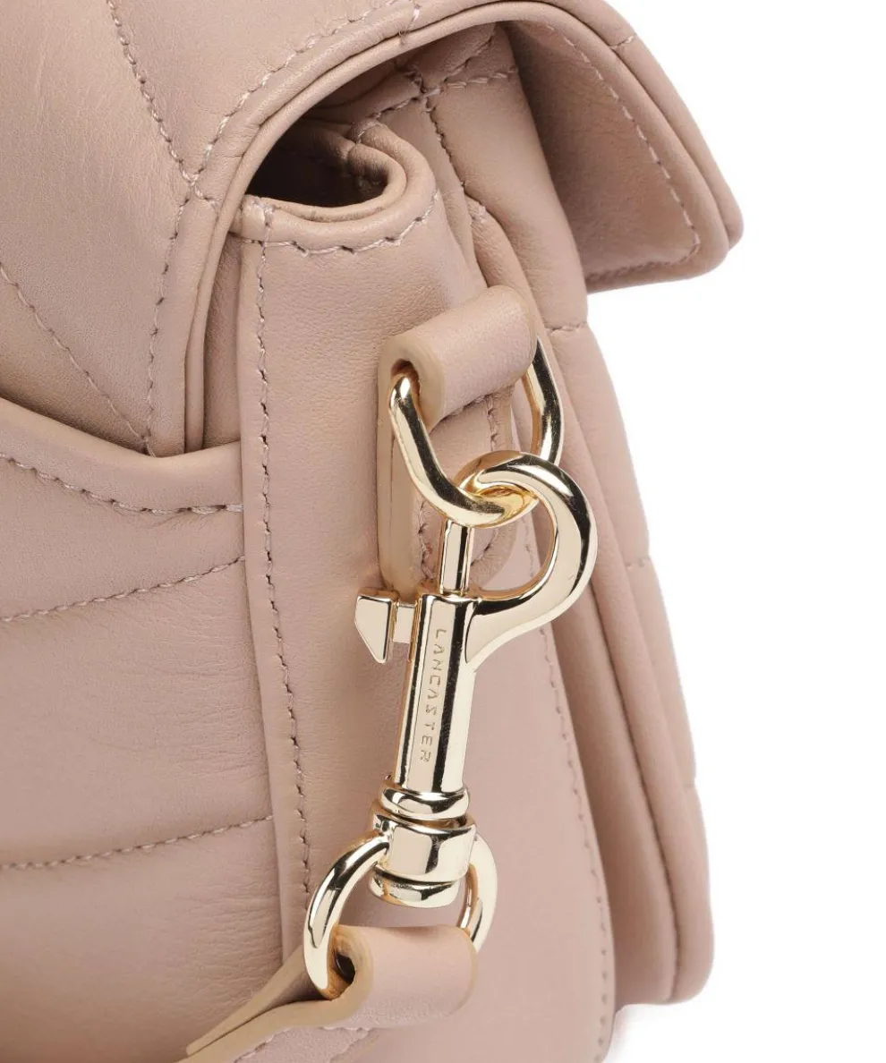 Soft Matelassé Crossbody bag soft cow leather nude