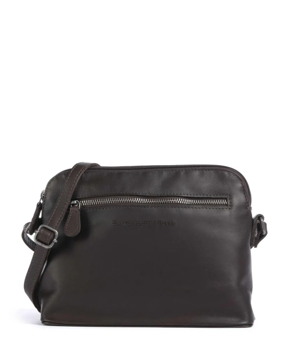 Cow Wax Pull Up Nebraska Crossbody bag cow leather dark brown