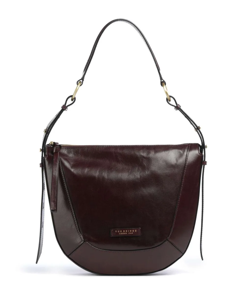Fedora Shoulder bag fine grain cow leather mahogany