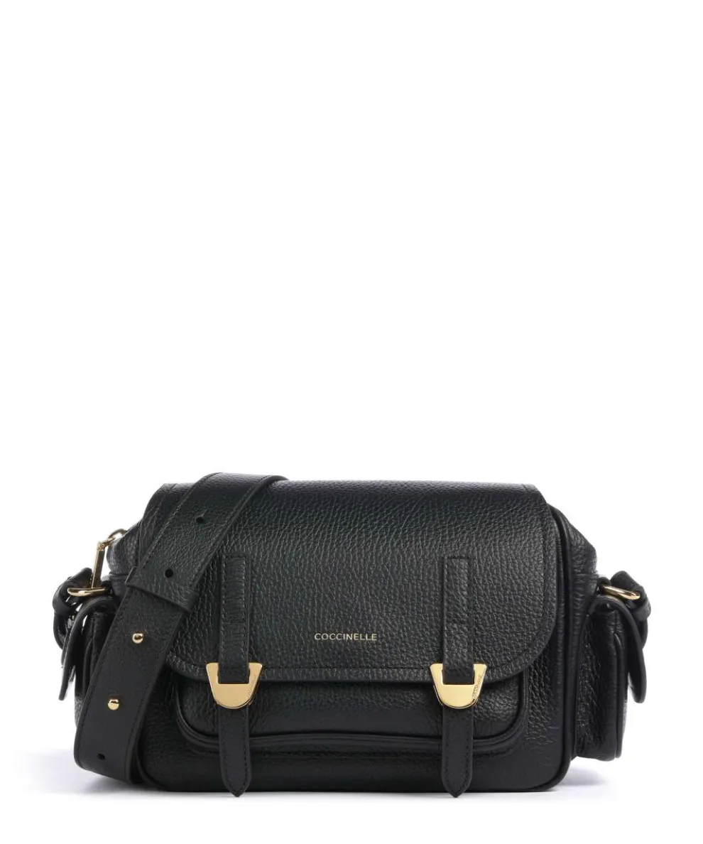 Campus Crossbody bag grained leather black