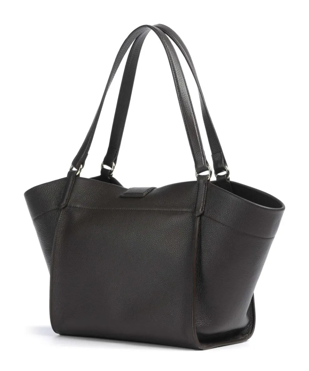 Agave Temi Tote bag grained leather dark brown