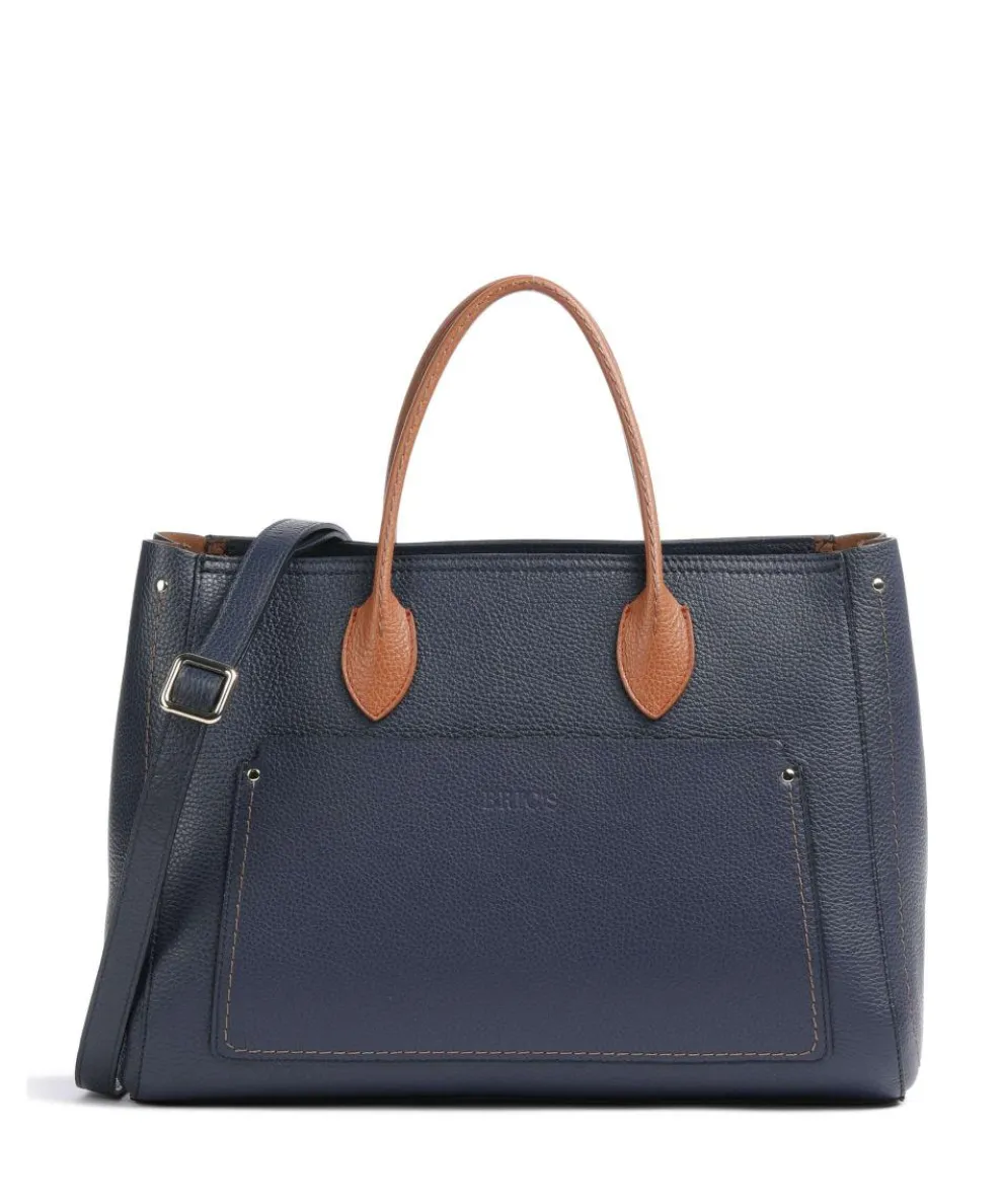 Gondola Tulipano Handbag grained leather dark blue