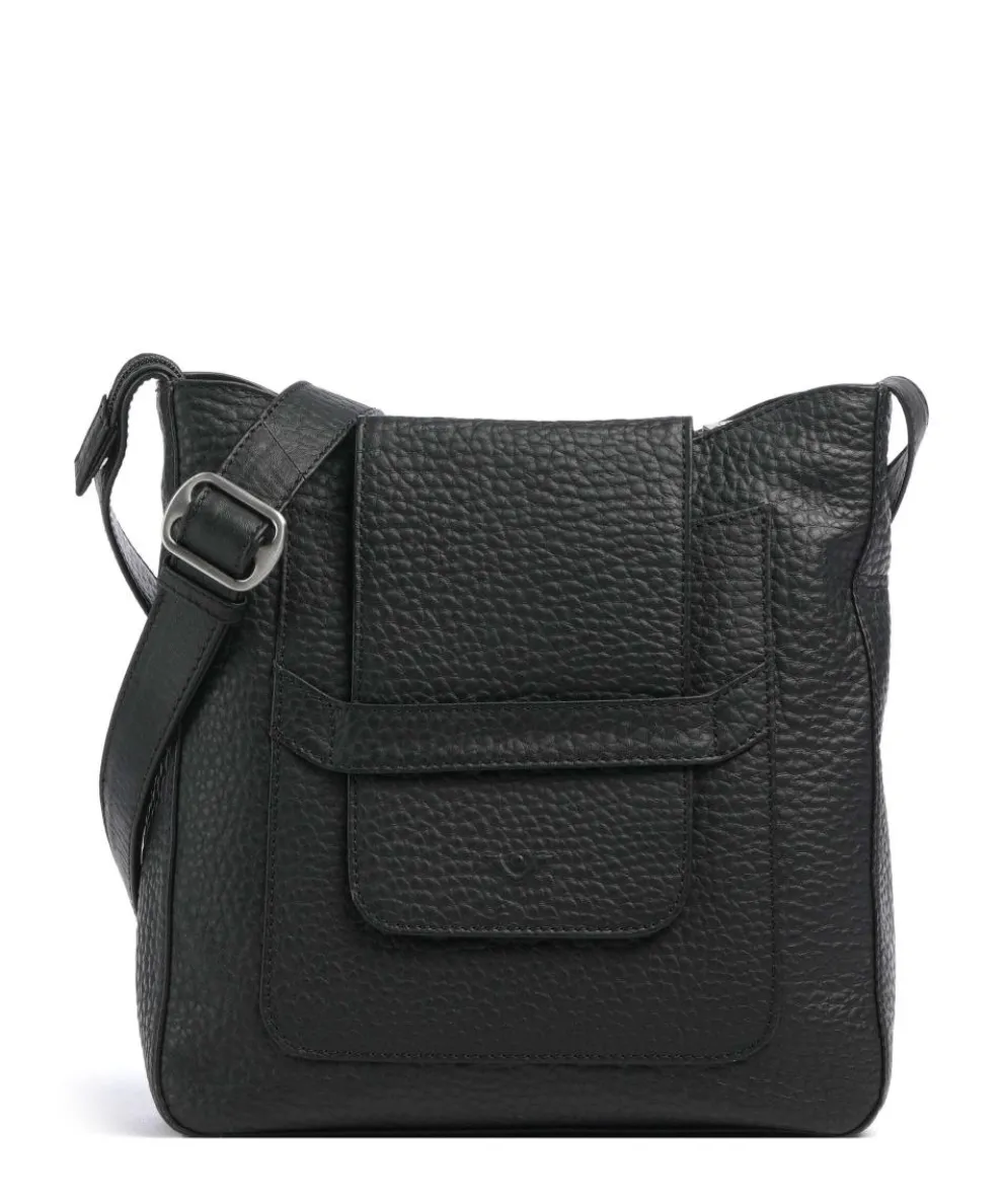 Hirsch Fae Crossbody bag grained leather black