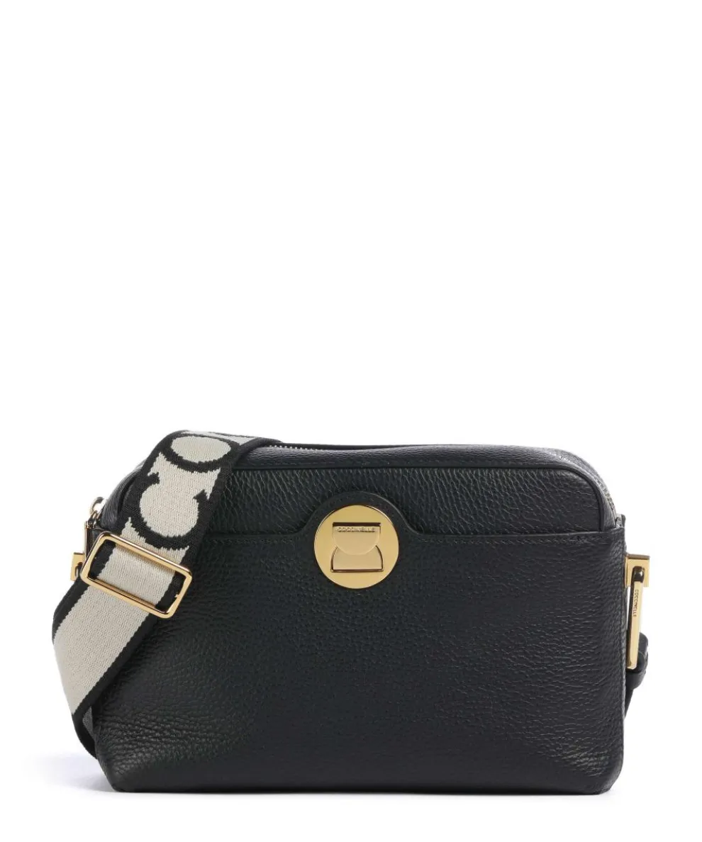 Liya Signature Crossbody bag grained leather black