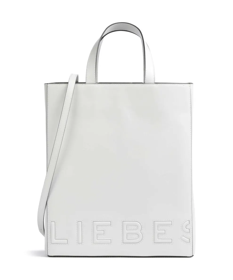 Paper Bag Logo Carter M Handbag smooth leather white