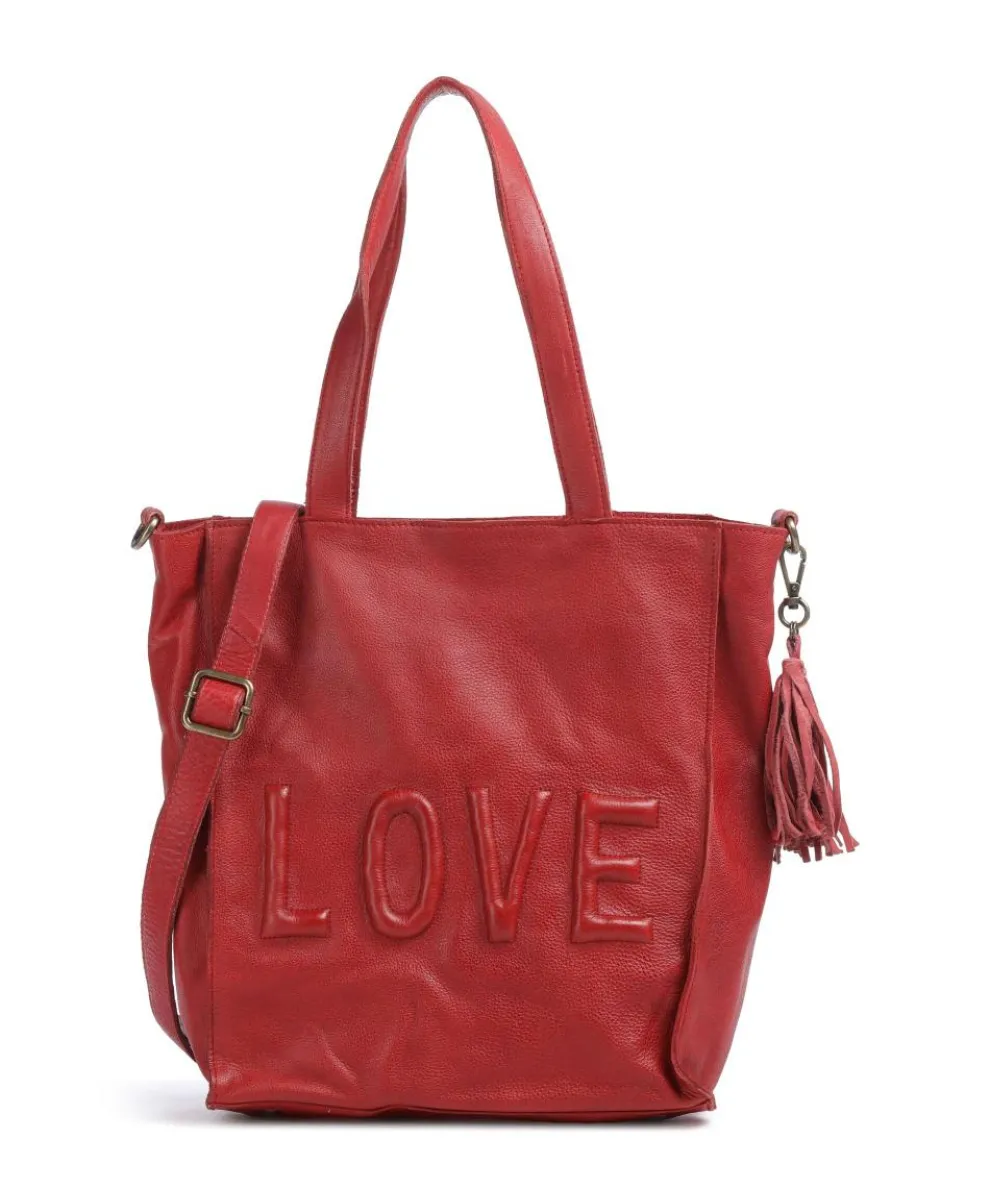 Paoliweg 1 Tote bag grained cow leather red