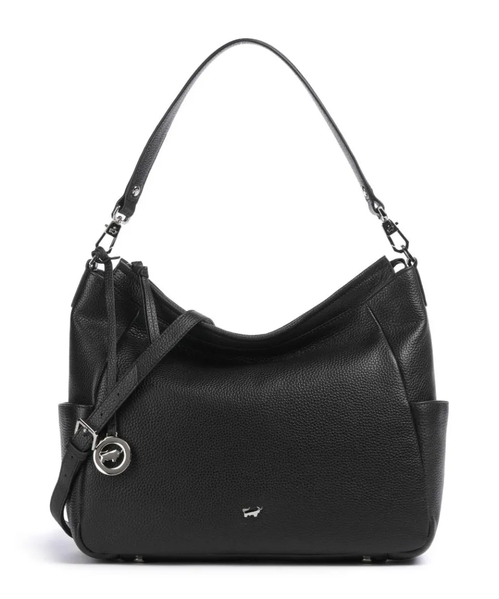 Hanna Hobo bag grained cow leather black