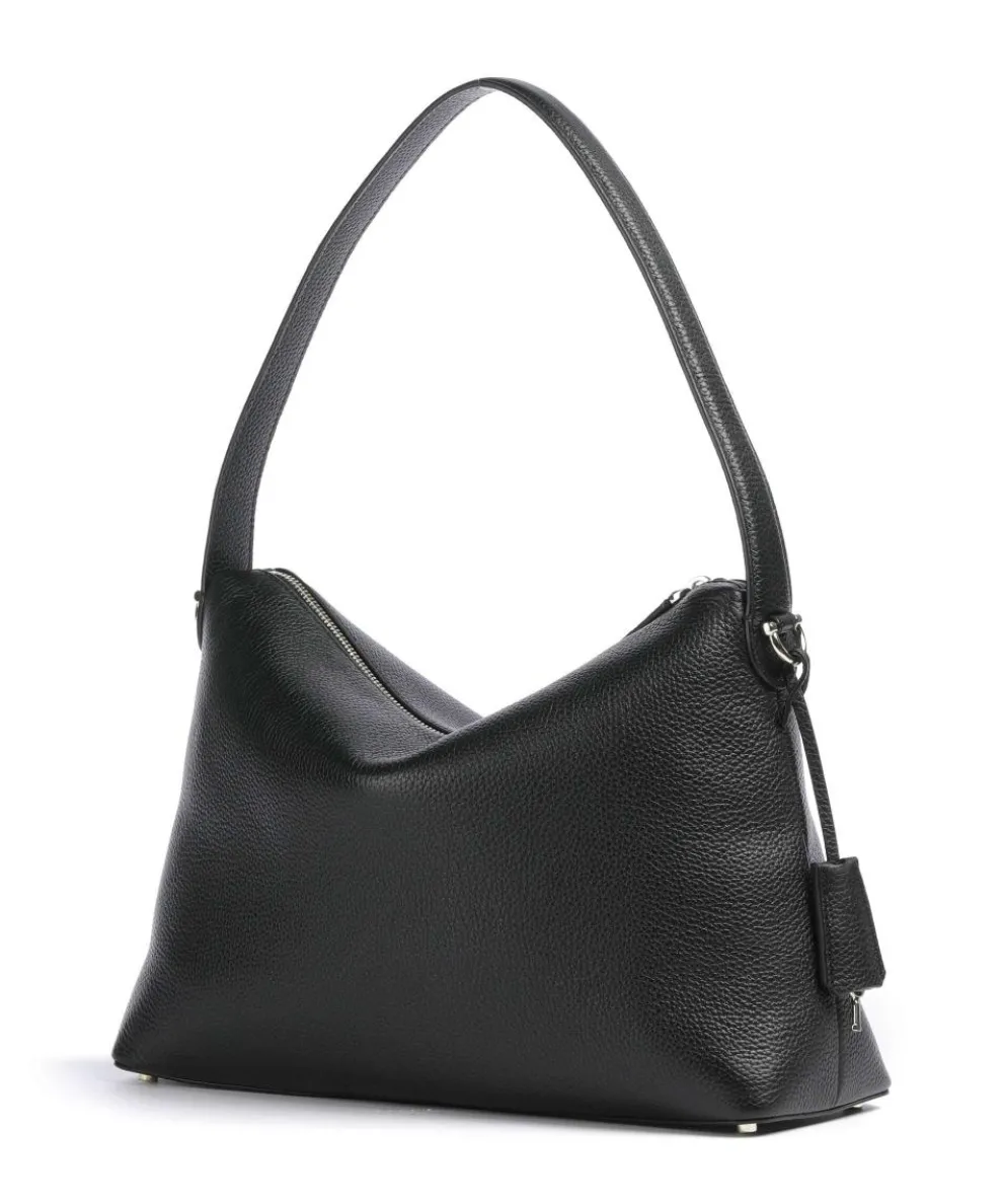 Delia M Hobo bag grained cow leather black