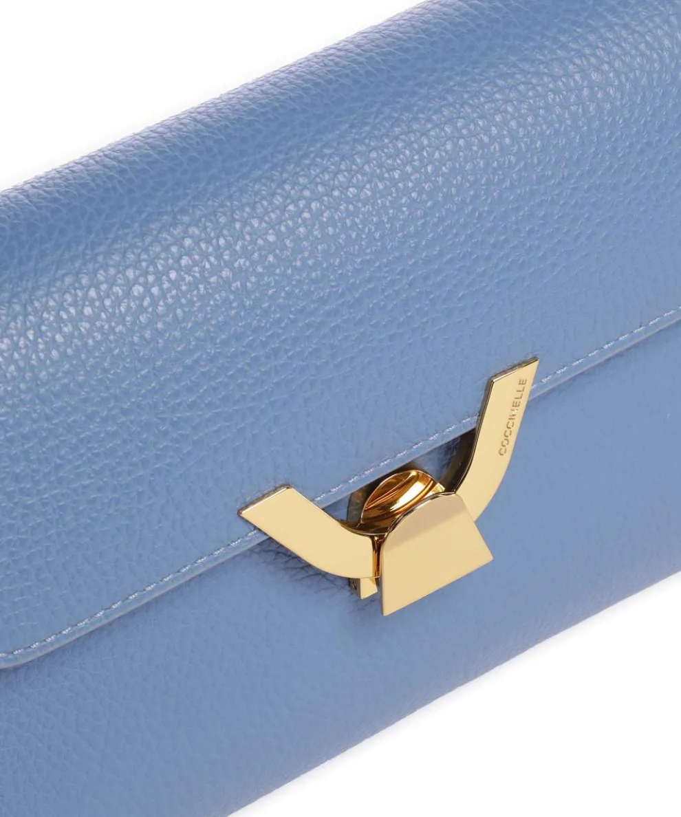 Dew Shoulder bag grained cow leather blue