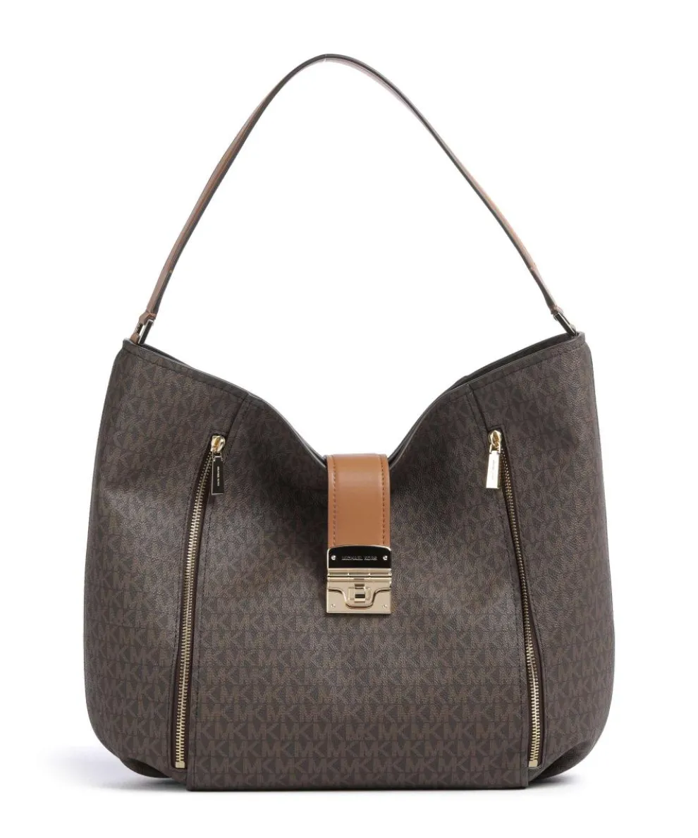 Addie Hobo bag canvas dark brown
