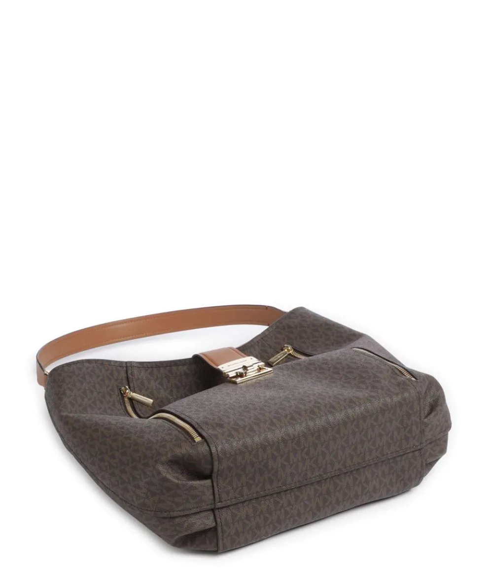 Addie Hobo bag canvas dark brown