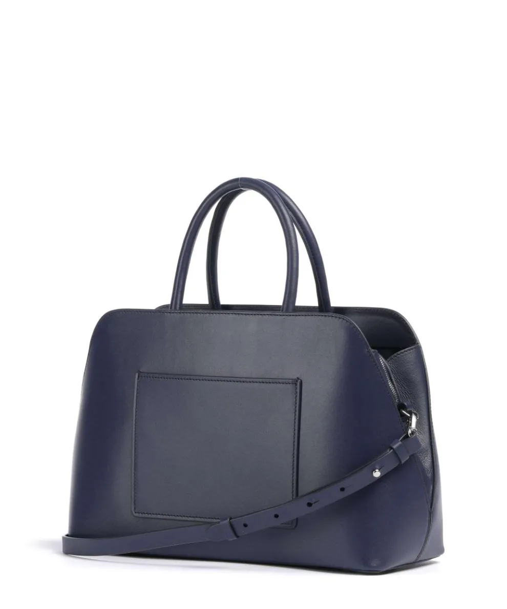Liverpool Street Handbag fine grain cow leather dark blue