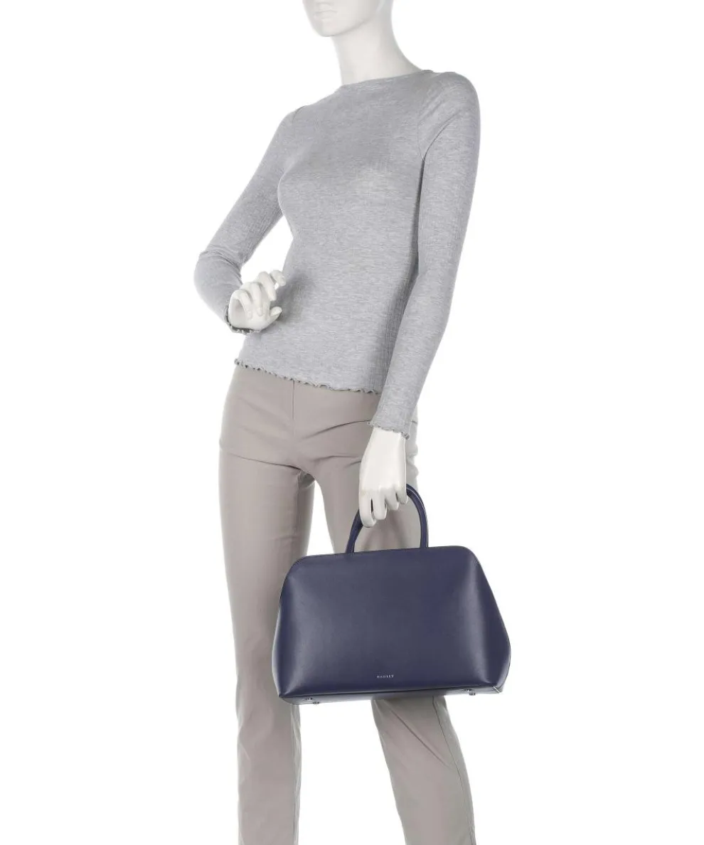 Liverpool Street Handbag fine grain cow leather dark blue