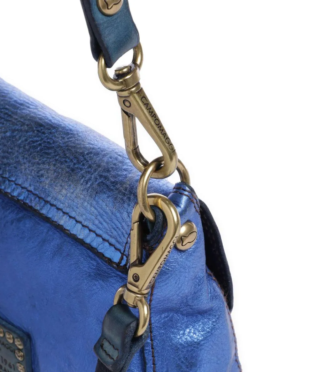 Shoulder bag cow leather blue