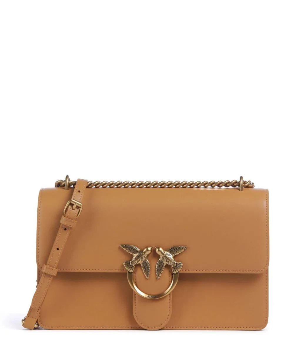 Love One Classic Shoulder bag fine grain cow leather light brown