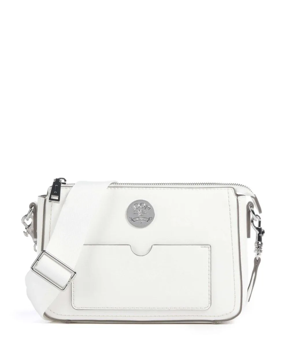Jeans Solido Tondo Jasmina Crossbody bag imitation leather white