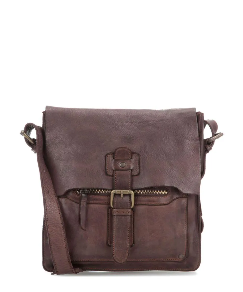 Submarine Crossbody bag fine grain cow leather dark brown