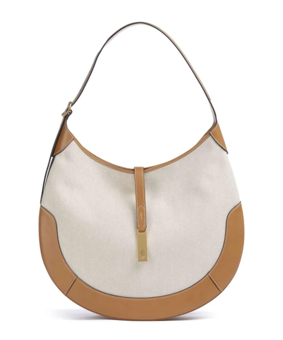 ID Collection Medium Hobo bag cow leather, canvas beige/brown