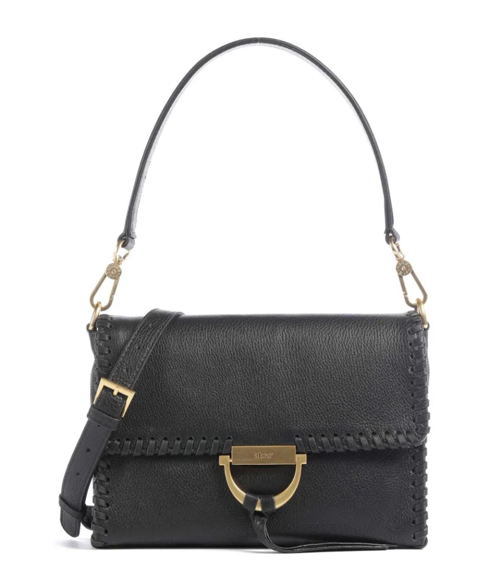 Dalia Temi Stitch Shoulder bag grained leather black