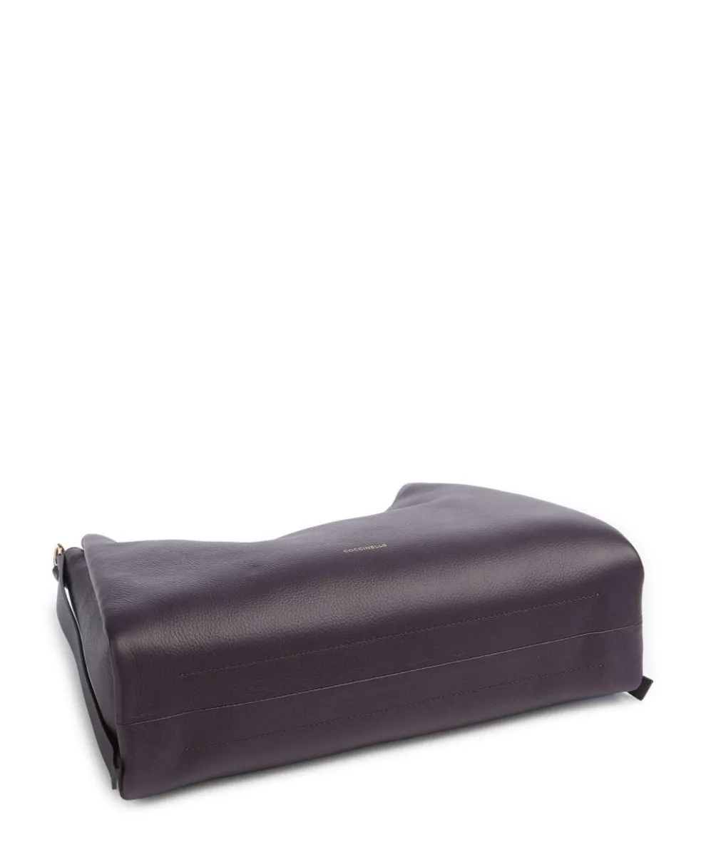 Boheme Grana Double Hobo bag grained leather plum